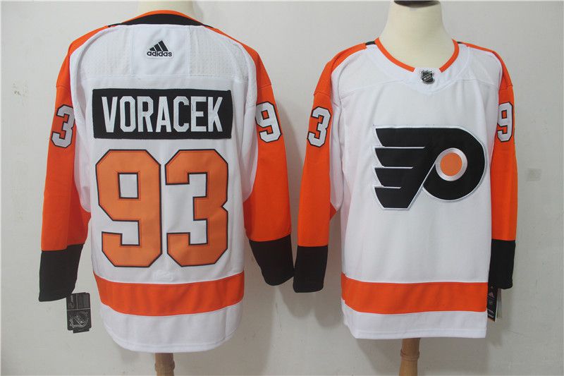 Men Philadelphia Flyers 93 Voracek white Hockey Stitched Adidas NHL Jerseys
